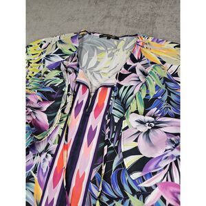 Kobi Halperin Blouse Womens (M) Emma Floral Print Pullover Tunic Ruffled Sleeves